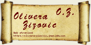Olivera Žižović vizit kartica